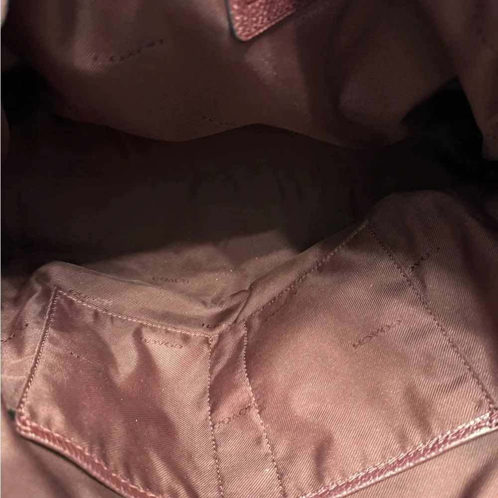 Coach Turnlock Dark Burgundy Chain Tote and Wallet Set - Picture 6 of 6